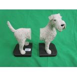 Dog themed book ends