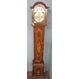 Inlaid cased Grandmother clock