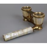 Mother-of-pearl and brass opera glasses