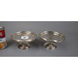Pair of hallmarked silver bon bon dishes - Approx weight: 182g