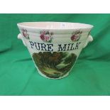 Large Ironstone pure milk pail - Approx height: 28cm