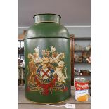 Toleware metal tea caddy - Approx height: 45cm