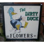 Original pub sign from The Dirty Duck in Stratford on Avon