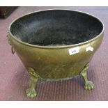 Large brass coal bucket