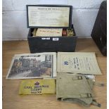Air raid first aid kit etc