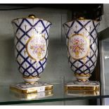 Pair of Roselle Occ & Co Staffordshire vases - Approx height: 38cm