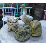 Collection of stone animals