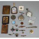 Collectables to include pocket watches, silver etc