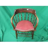 Antique spindle back armchair