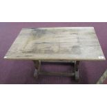 Oak Cotswold school table - Approx size: L: 92cm W: 53cm H: 56cm