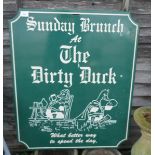 Original pub sign from The Dirty Duck in Stratford on Avon