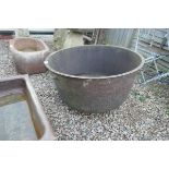 Very large cast iron bowl - Approx height: 85cm