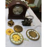 Empire mantle clock together with watch parts