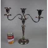 Hallmarked silver candelabra - Approx gross weight: 1538g & height: 36cm