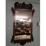 Carved wooden mirror