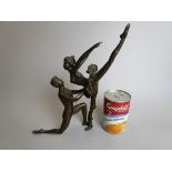 Bronze figure of ballerinas - Approx height: 27cm