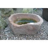 Stone trough - Approx size L 64 cm W 46 cm H 32cm