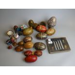 Collection of ornamental eggs