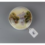 Royal Worcester Milwyn Holloway 1940-2019 hand painted trinket dish