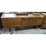 Mid-century teak sideboard by Beautility - Approx size W: 184cm D: 47cm H: 76cm