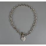 Silver chain with heart pendant