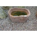 Stone trough - Approx size L 64 cm W 46 cm H 32cm