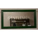 Framed mirror - Gentlemen (this way)