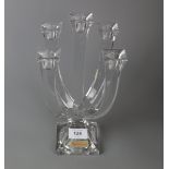 5 branch Crystal candelabra by Nachtmann - Approx height: 28cm