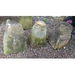 3 staddle stone bases