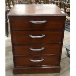 Small table top 4 drawer music chest