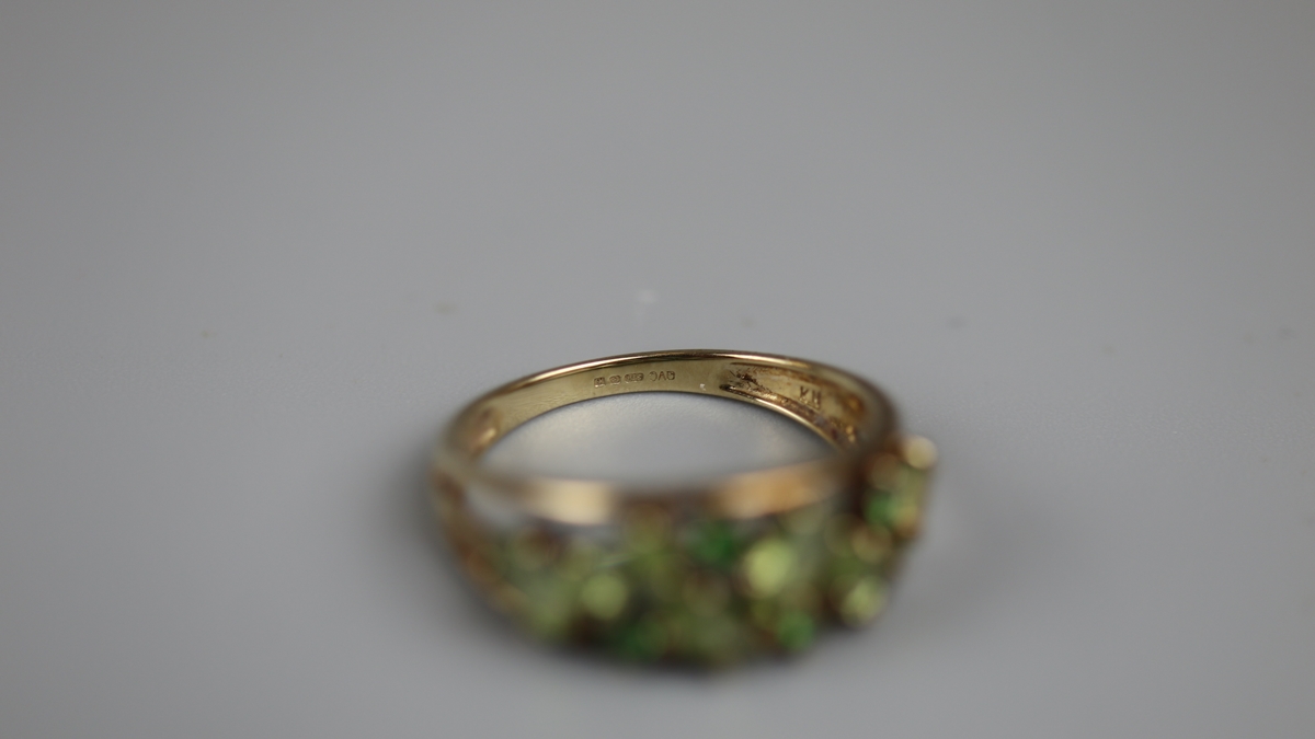 Gold peridot set ring - Bild 3 aus 3