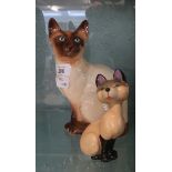 Sylvac cat together with a Wade Walt Disney cat