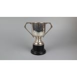 Hallmarked silver trophy on stand - Approx weight of silver 190g