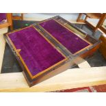 Mahogany brass bound writing slope - George III