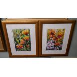Pair of L/E prints - Spring Poppies & Spring Daisies by Daniel Campbell