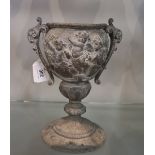 Metal urn - possibly Coalbrookdale - Approx height: 23cm