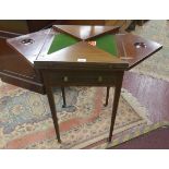 Mahogany envelope card table