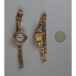 2 ladies gold watches