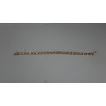 Gold chain bracelet - Approx weight 12.6g A/F