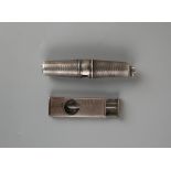 Hallmarked silver cigar cutter together with a hallmarked silver corkscrew