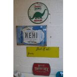 Collection of metal signs
