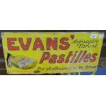 Enamel sign - Evans Pastilles - Approx size: 61cm x 28cm