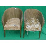 Pair of Lloyd Loom tub chairs