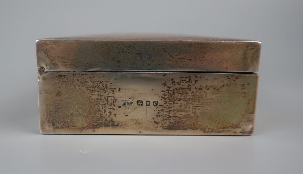 Hallmarked silver cigarette box - Image 3 of 4