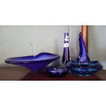 Collection of blue glass