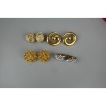Collection of earrings to include Christian Dior, Monet & Cherry Chau