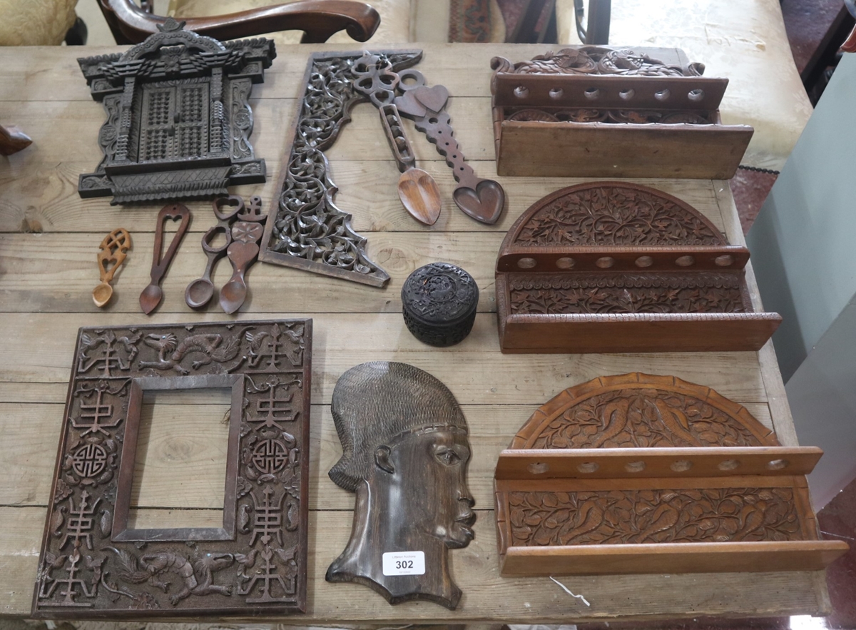 Collection of carved items