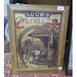 Lucks coffee advertisement - Approx size: 37cm x 47cm