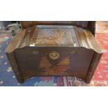 Oriental camphor wood box