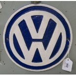 Cast iron Volkswagen sign